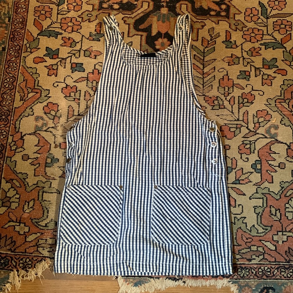 90s Faded Glory Striped Denim Dress